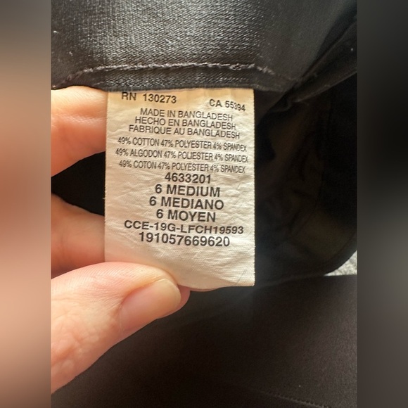 Women’s LEE Regular Fit Trouser Dress Pants Size 6M - Picture 7 of 7